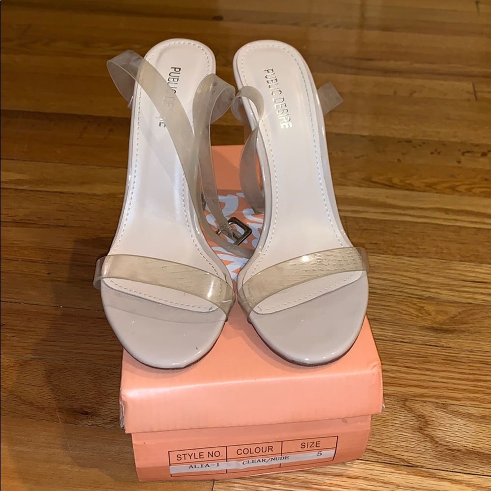 Nude Perspex Heels